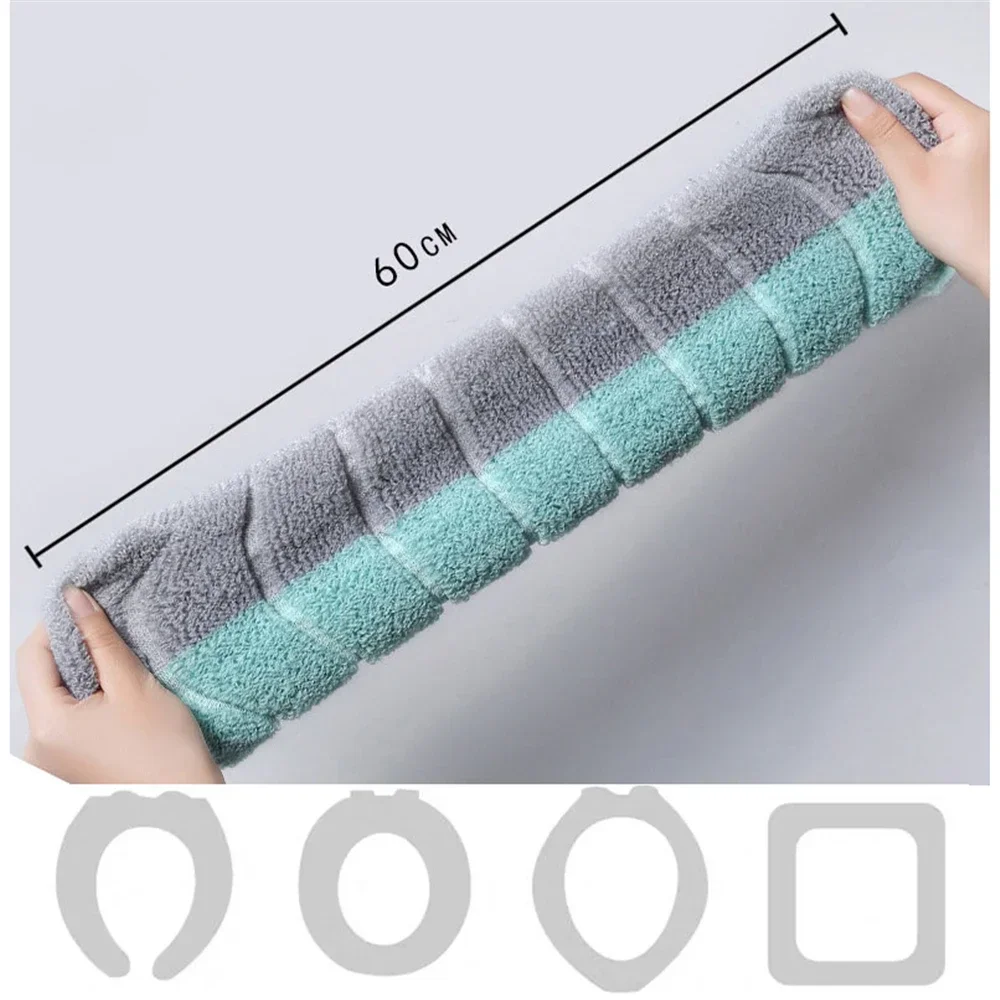 Thuis Winter Warm Toiletbrilhoes Wasbare Mat Toiletbril Deksel Pad Draagbaar Elastisch Touw Zacht Pad Bidethoes Badkamerbenodigdheden