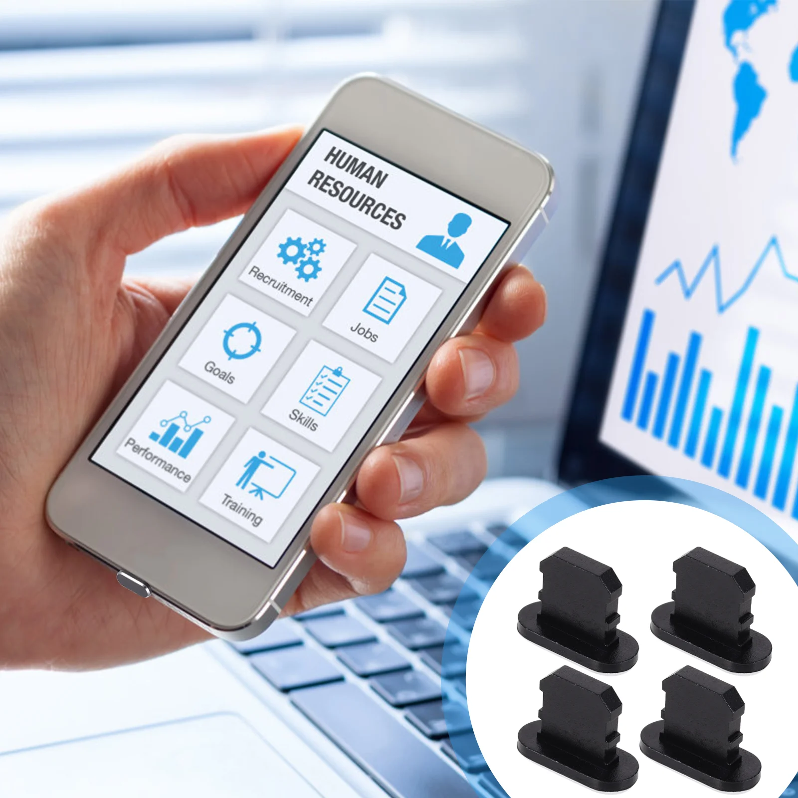 

5 Pcs Cover Aluminum Alloy Charging Port Protector Anti Dust Stopper for Phone Dust Prevents Sand Moisture Lint