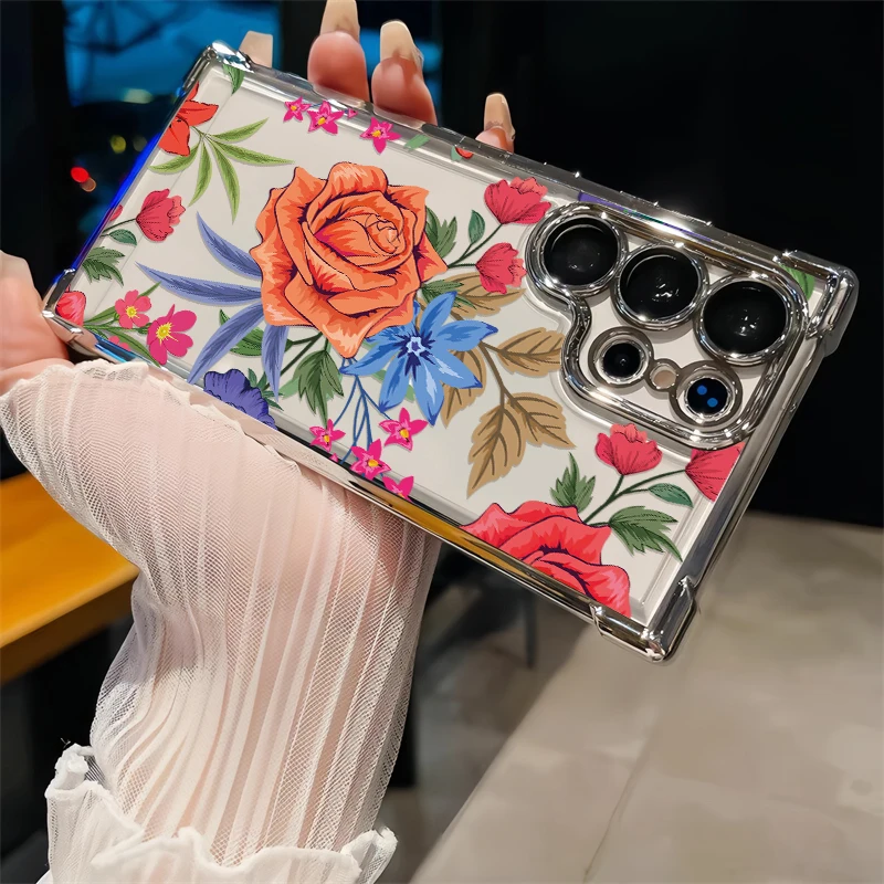 Silicone Soft Phone Case For Samsung Galaxy A52 A32 A22 A12 A52S A21S A50S A30 A20 A10S A51 Luxury Plating Shockproof Cover