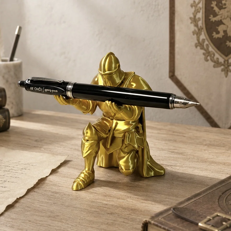 3D printing executive knight pen holder, armor hero pen holder, office desktop decoration ornament