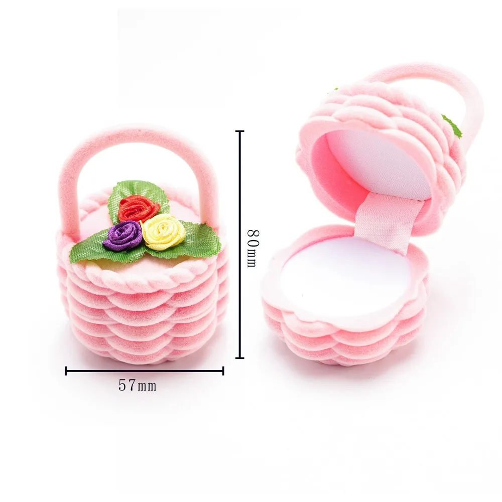 

Display Velvet Material Jewelry Box Lovely Design Elegant Ring Box Display Holder Wedding Use