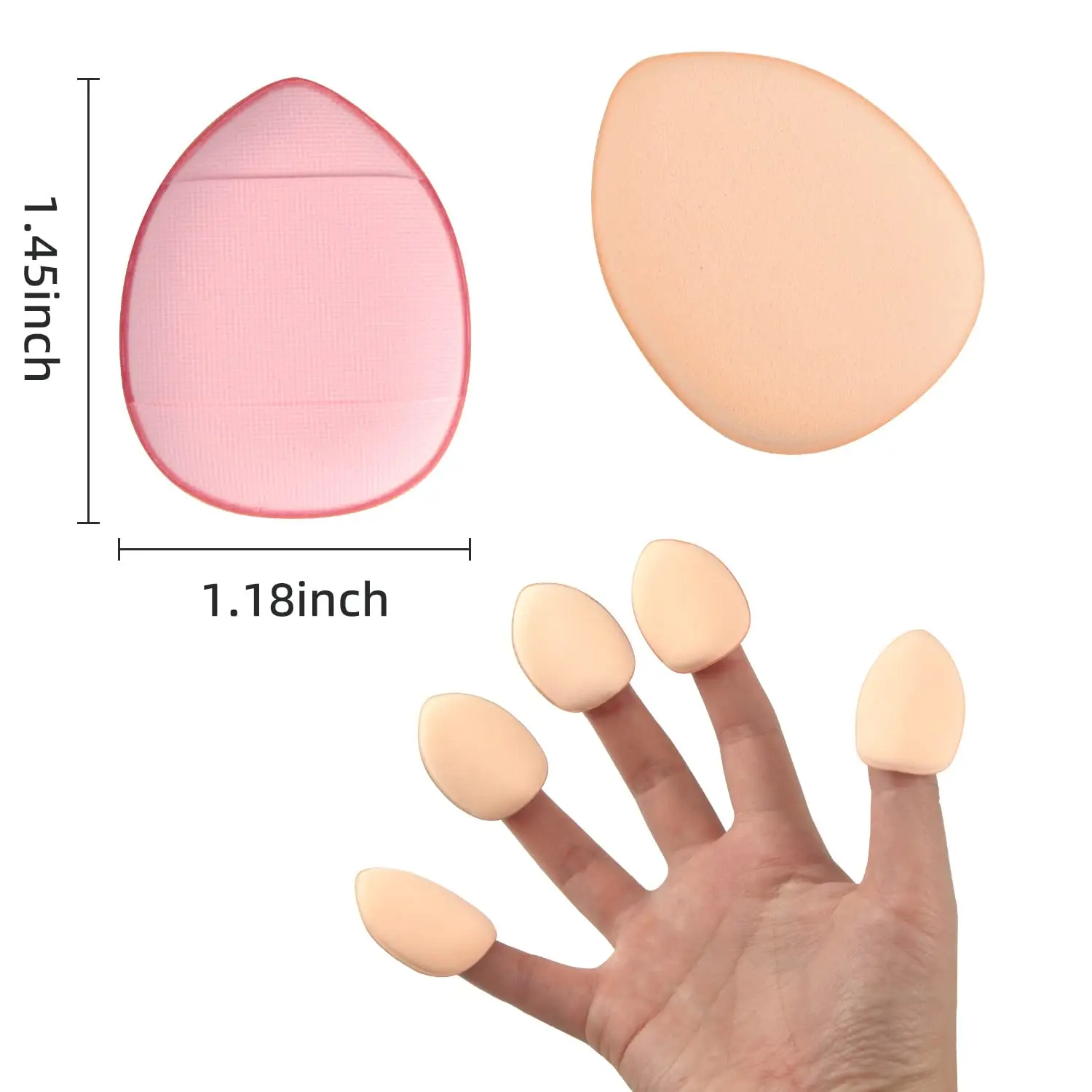 5/10Pcs Mini Finger Puff Foundation Small Air Cushion Powder Sponge Face Concealer BB Cream Cosmetic Applicator Narzędzia do makijażu