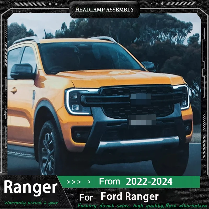 

Автомобильные фары для Ford Ranger T9 2022-2024 светодиодные автомобильные лампы дневные ходовые огни динамические указатели поворота автомобильные аксессуары