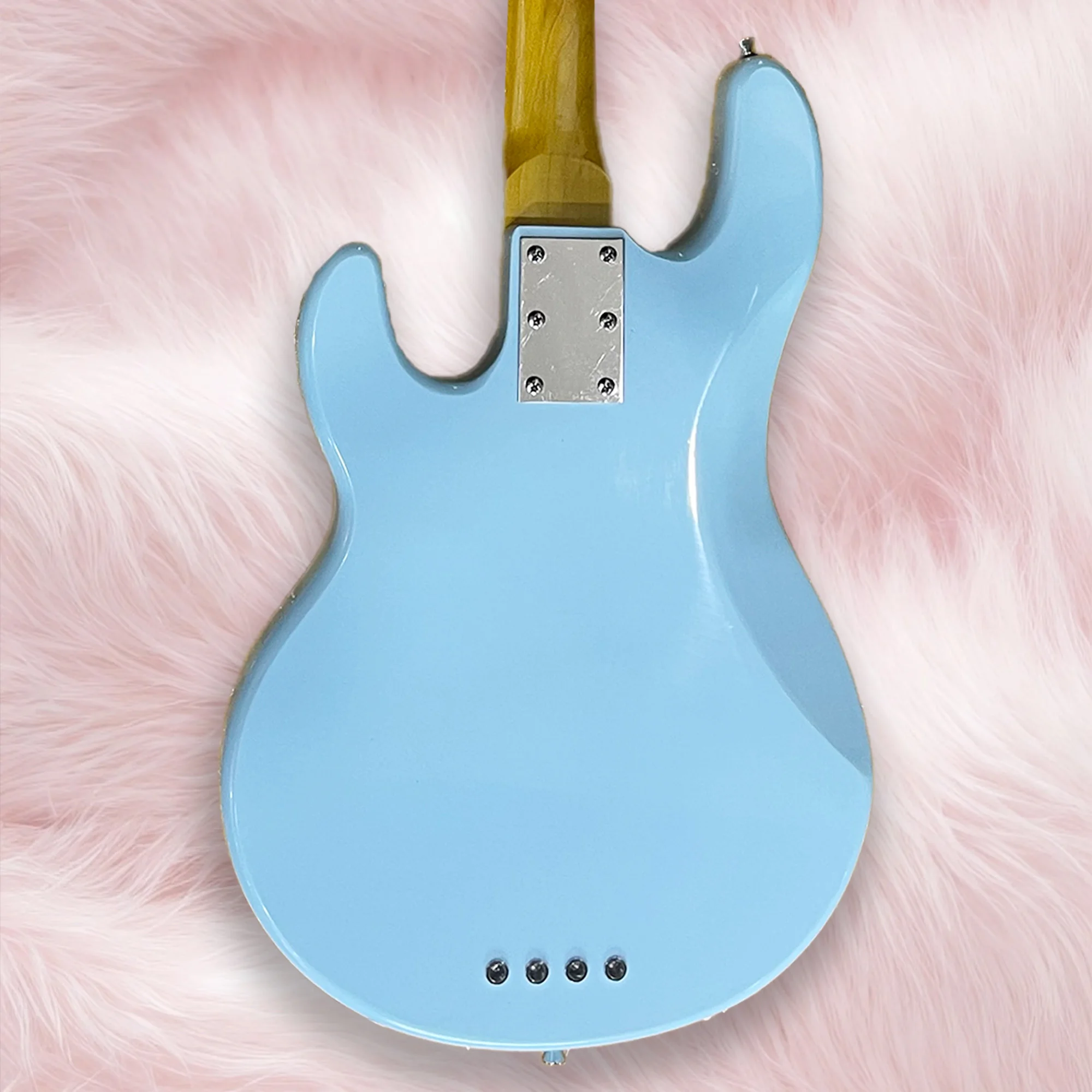 High Quality Musicman Sting Ray 4 Strings Light blue Color Electric Bass Guitar