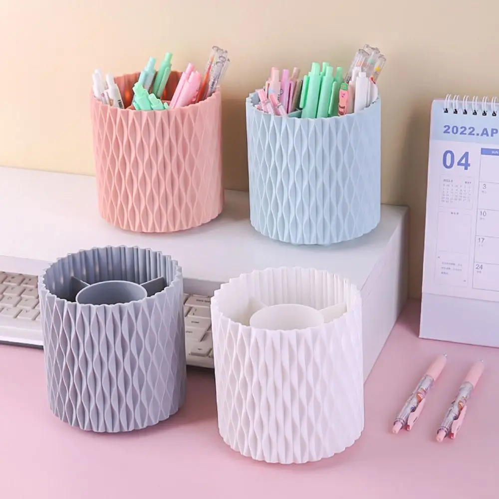 

360° Spinning Makeup Brush Storage Bucket Multifunctional Large-capacity Pen Holder Waterproof INS Storage Container Desktop