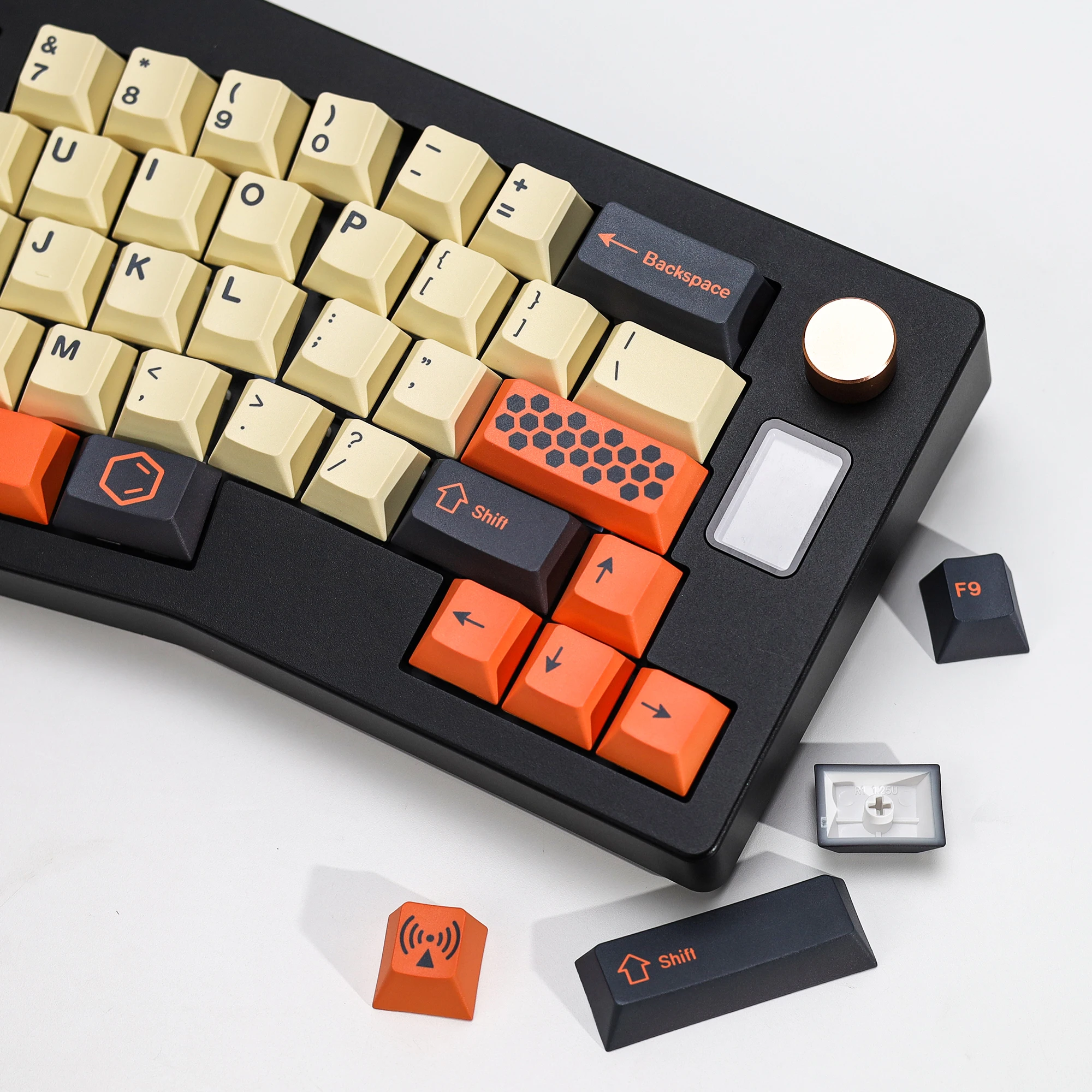 KBDiy GMK Tastenkappen Retro GMK Carbon Cherry Profil PBT Alice Tastenkappen Benutzerdefinierte DIY für MX-Schalter Gaming 60 Mechanische Tastatur KIT – Detail 15