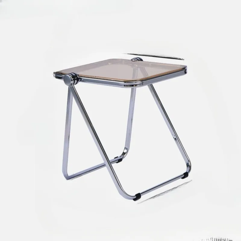 

Coffee table Nordic light luxury foldable transparent plastic edge table designer corner table