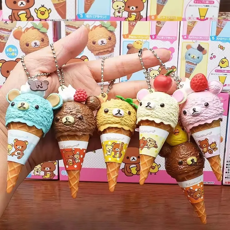 

Kawaii японский Rilakkuma имитация конуса для мороженого слепая коробка еда игра игрок украшение орнамент игрушка в подарок