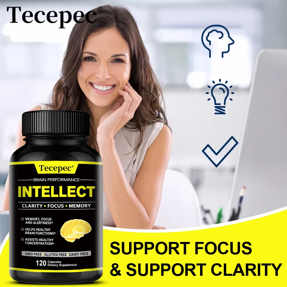 Nootropics - Supports Healthy Brain Function, Improves Memory and Concentration, Helps Combat Mental Dullness and Brain Fog