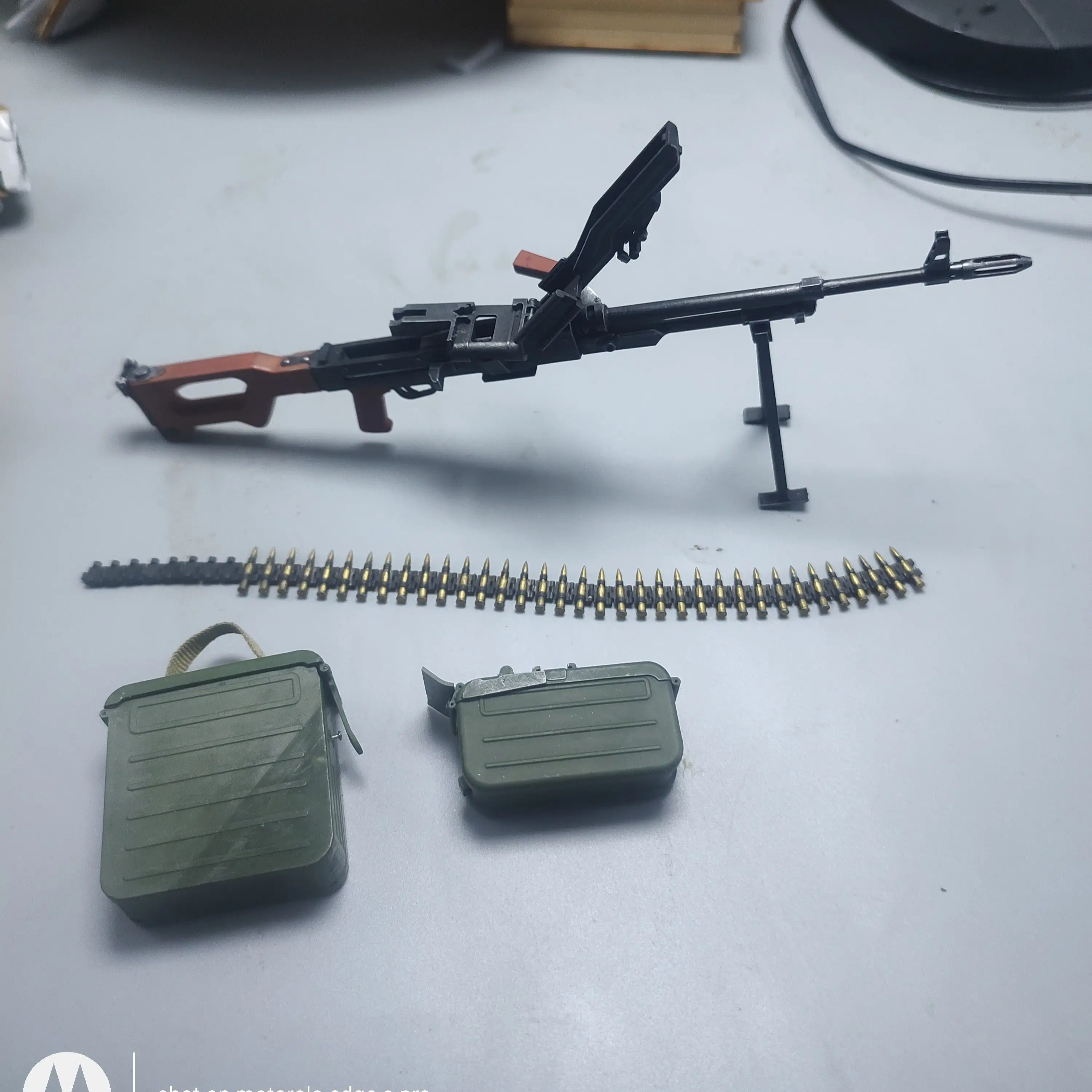 1/6 스케일 3D 프린팅 장난감 총 PKM 경기관총 모델 미니어처 군사 액션 피규어용