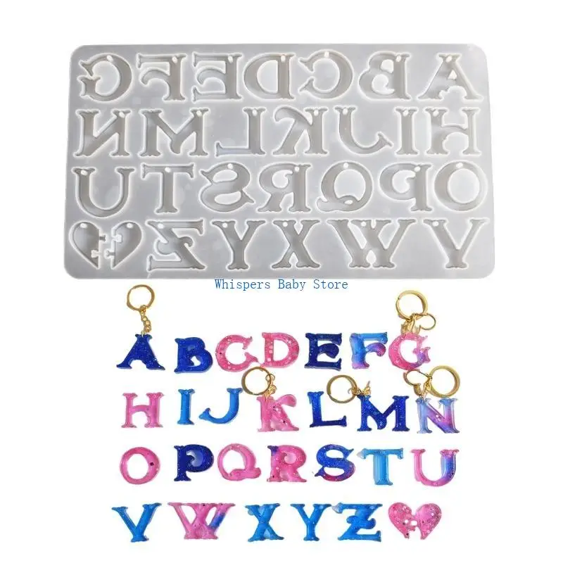 U90E Sturdy Silicone Mould for Making Personalize Alphabets Pendants for Handcraft Elegant and Home Projects Supplies