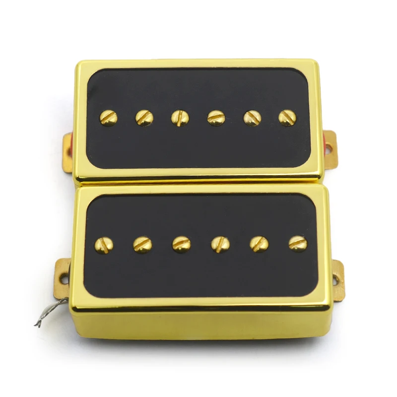 O Style Brass Cover Pickup, Single Coil Pickup, Humbucker Size, N-50 mm, B-52mm, Chrome, Gold