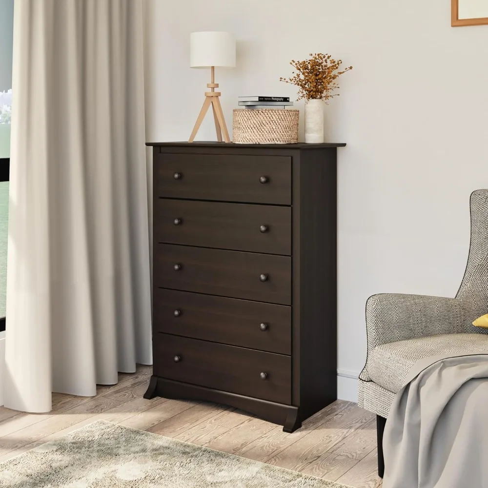 Prepac Fremont Superior 5-Drawer Chest for Bedroom - Spacious and Stylish Chest of Drawers, Measuring