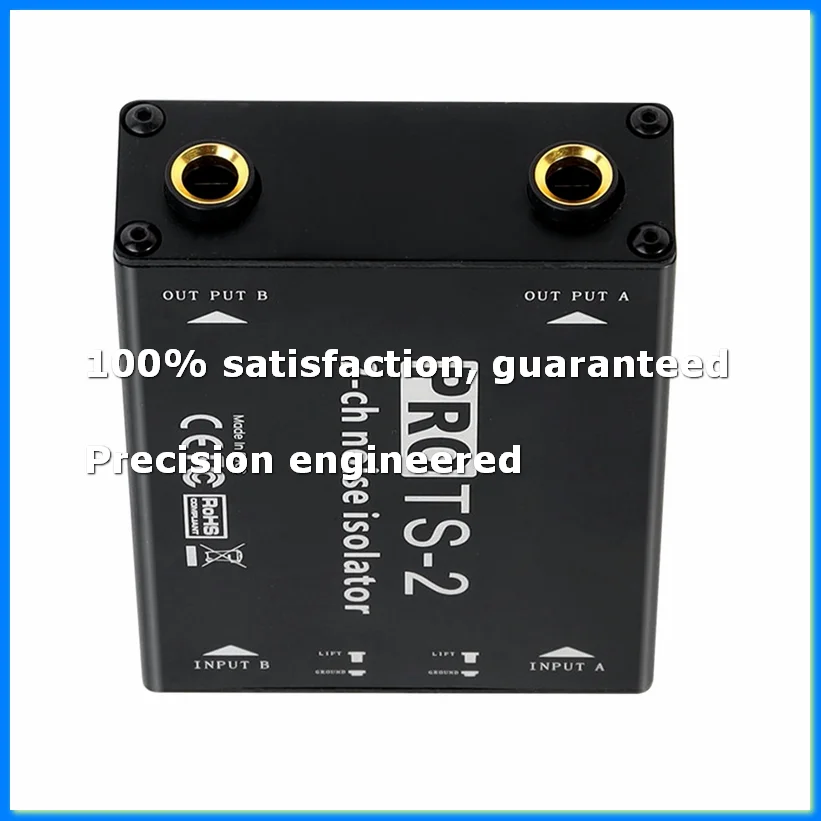 

-2 Audio Isolator Dual Channel 1/4inch 6.5 Noise Reduction Filter Noise Eliminating Grounding Ring Isolation-ABWO