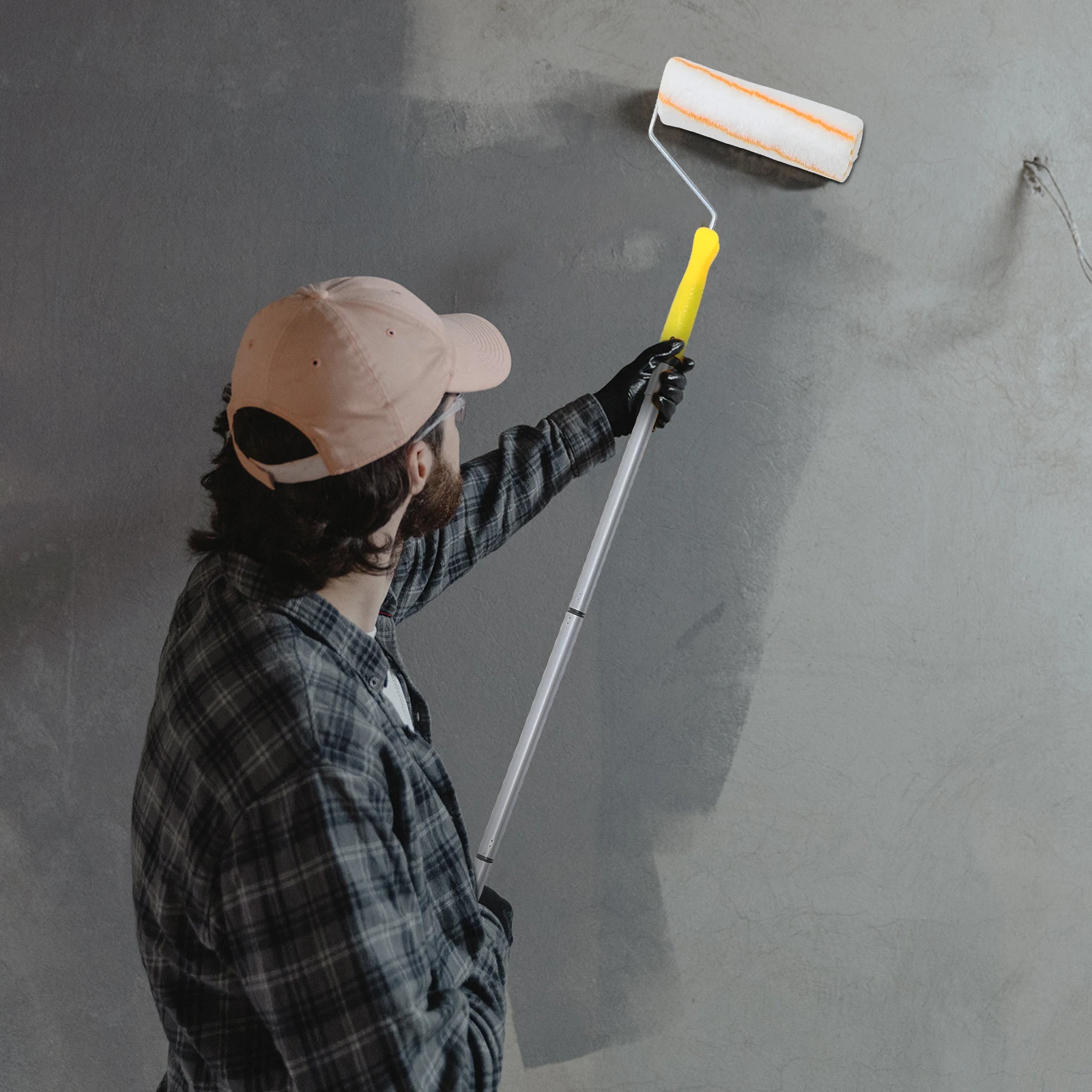 

Detachable Roller Brush Extendable Painting Tools Professional Household Accessories Wall Ceiling Paint Roller Fiber Material