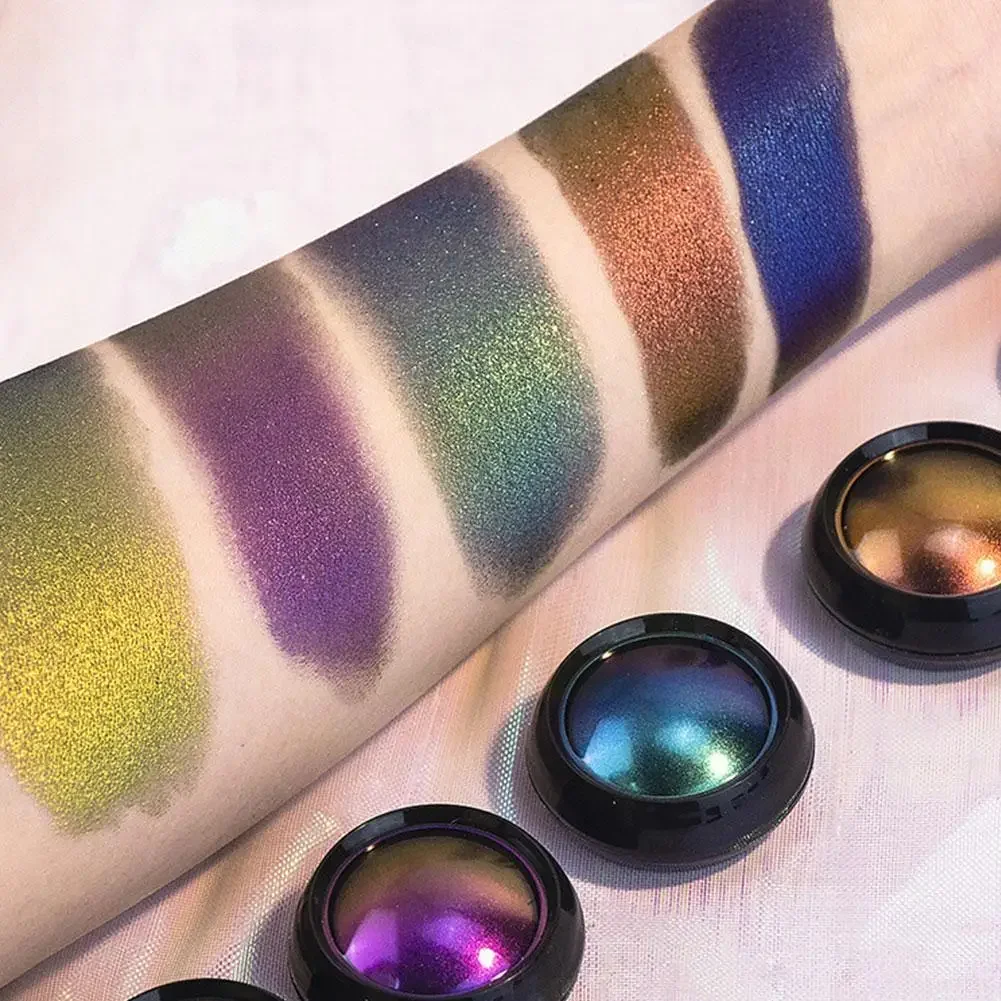 광학 카멜레온 아이 섀도우 조명 변경 글로스, 진주 빛 밝은 메이크업 아이 글리터 아이 섀도우 화장품, 1 개
