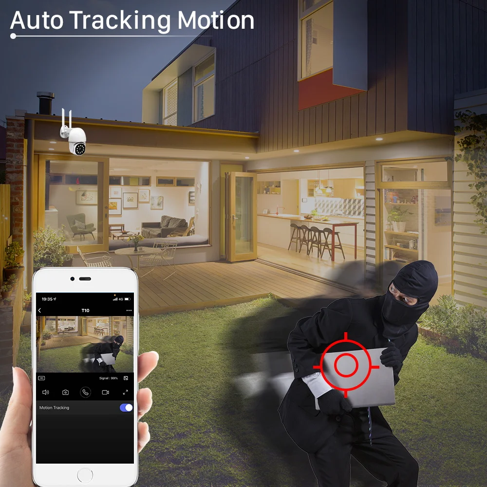 ANBIUX 5MP Tuya IP Camera IR Night Vision IP66 Waterproof Security Wifi Camera 3MP Smart Life Auto Tracking Video Surveillance