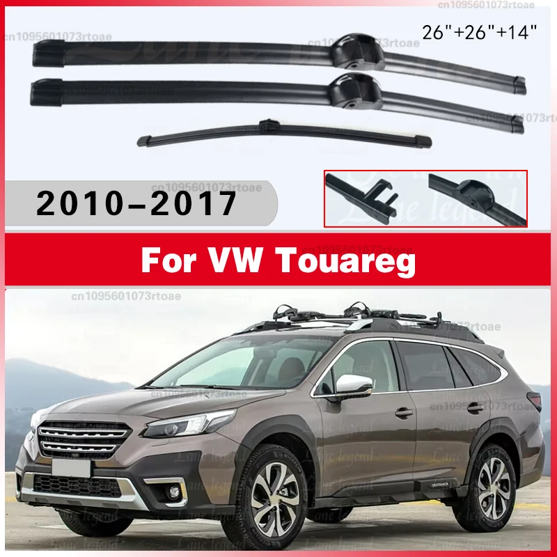 

Windscreen Window Rain Brushes 26"+26"+14" Car Accessories For VW Touareg 2010 - 2017 Front Rear Wiper Blades Windshield