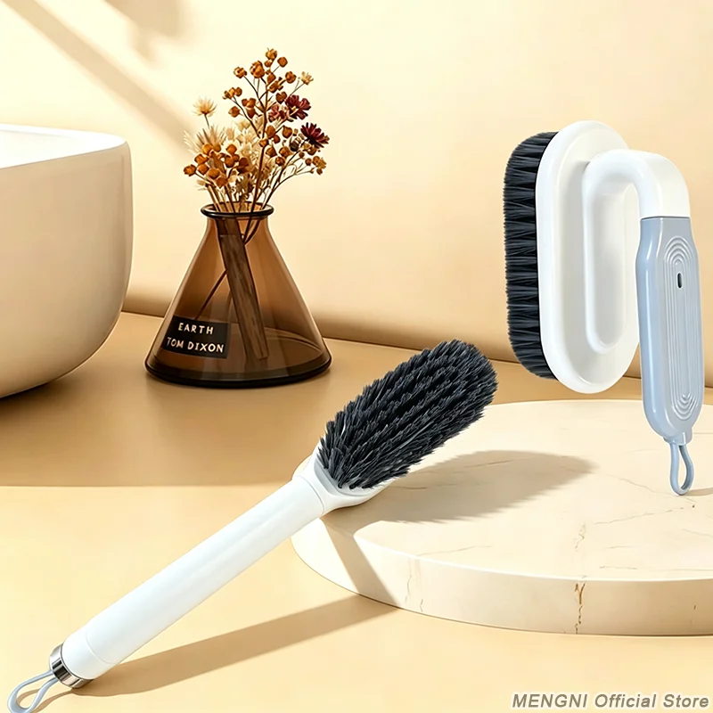 1PC Soft Bristle Shoe Cleaning Brush Set Long Handled Shoe Scrubber And Hand Brush For Sneakers Garment Stain Removal
