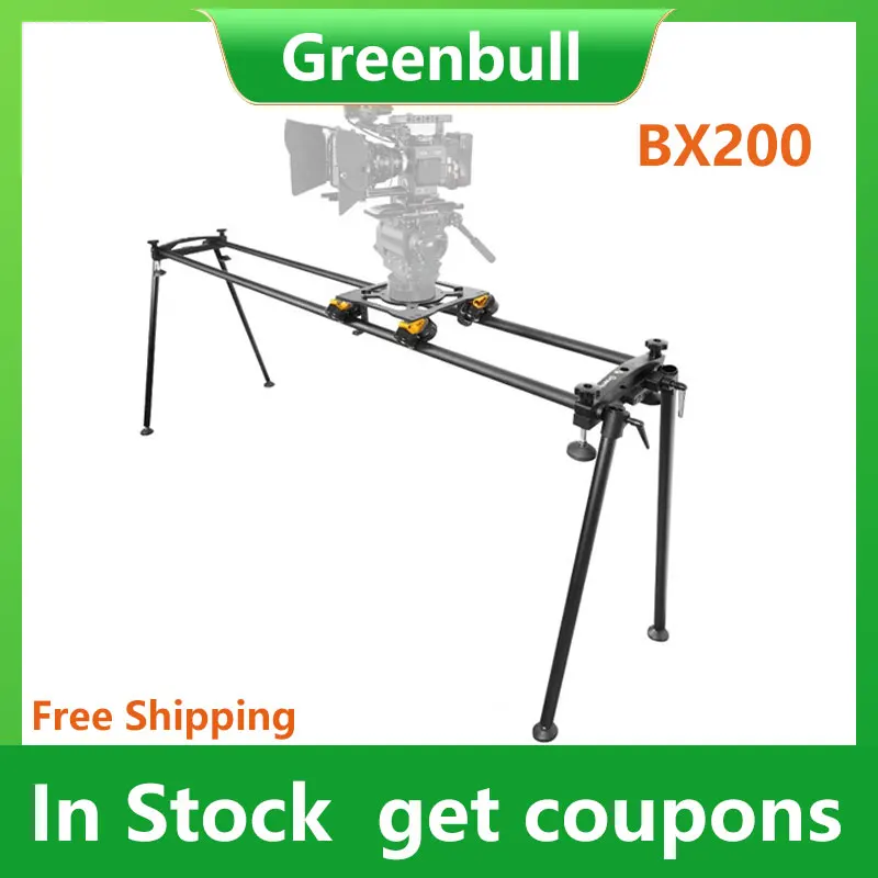 

Greenbull BX200 Film Camera Slider Portable Photographic Pulley Slider Kit For RED FS7 Video Camera with 75mm&100mm Bowl