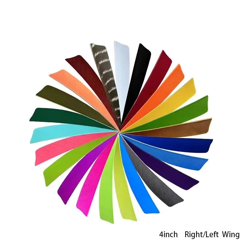 

50pcs Archery 4inch Turkey Feather Arrow Fletching Shield Natural Feather Vane Right/Left Wing Hunting Arrow Accessories