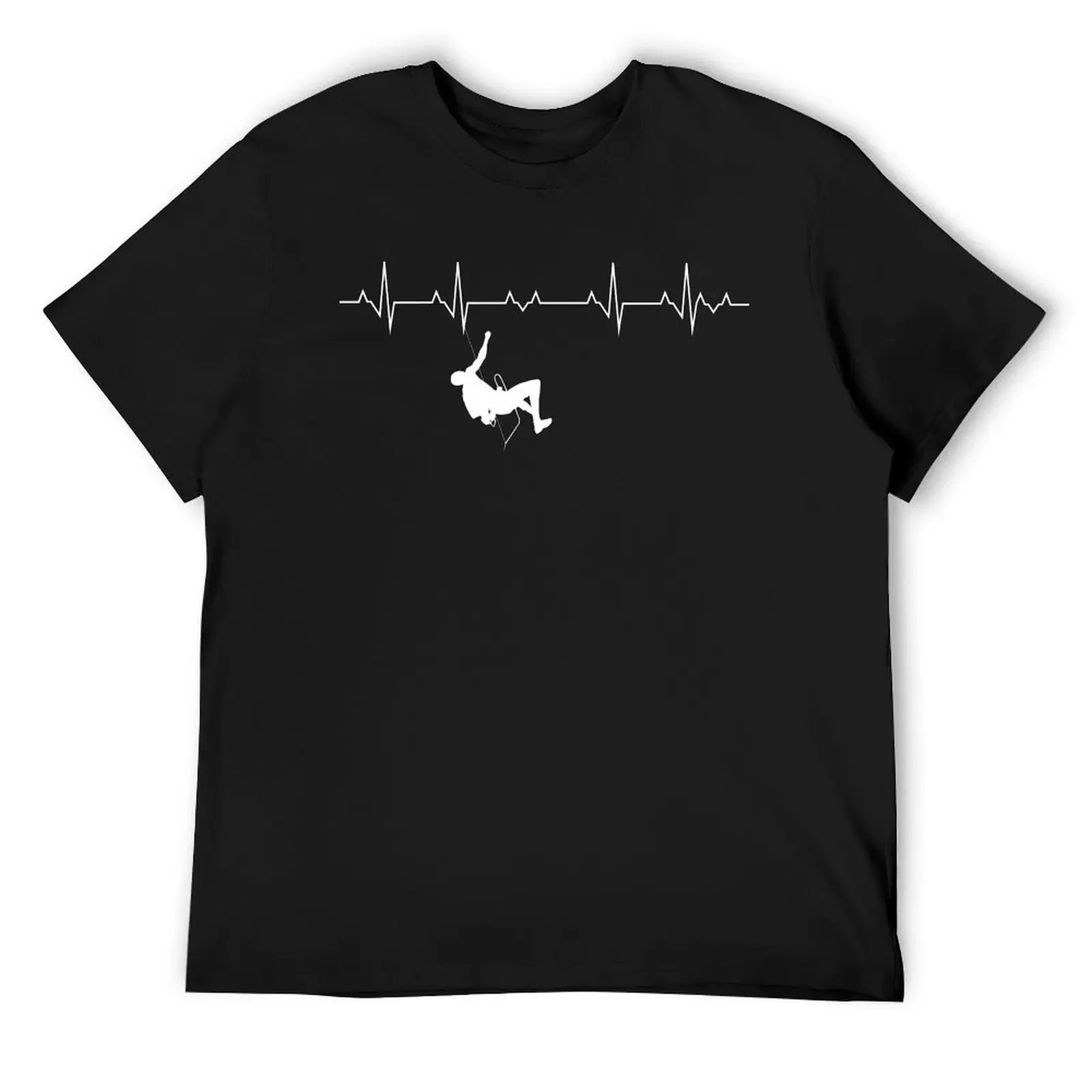 

Rock Climbing Heartbeat - climber T-Shirt summer top boys animal print Blouse luxury t-shirt t shirts for men graphic