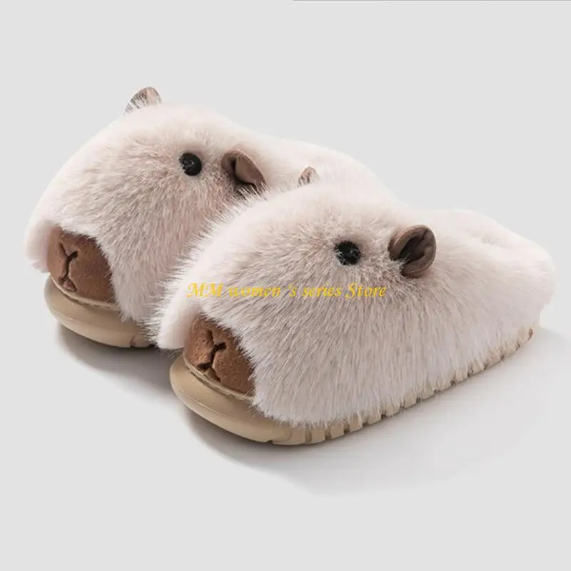 Q39C Zachte pluche katoenen huis slippers Winter warme pluche schoenen Houes slippers slaapkamer schoenen voor vrouwen binnen en