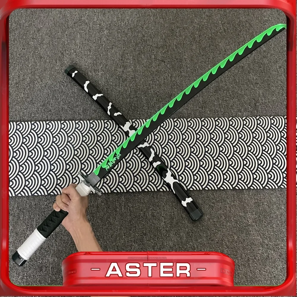 105cm Anime Slayer Weapon Sword Upgraded Version Rechargeable Light-emitting Plastic Katana Sword Assembly Weapon Collection Toy