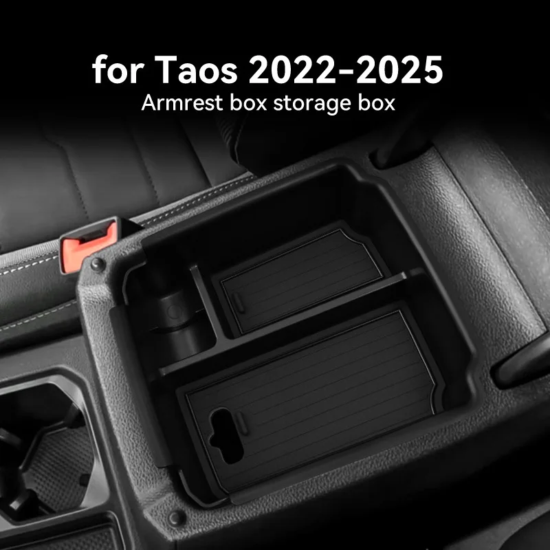 

Для 22-24, подлокотник Volkswagen TAOS, ящик для хранения, центральное хранилище для управления, автомобильные принадлежности, аксессуары для модификации