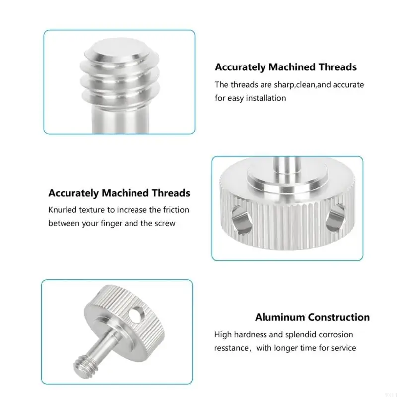 Heavy Duty Steel Screw Adapter 1/4in Threaded Knob For Secure Fastening