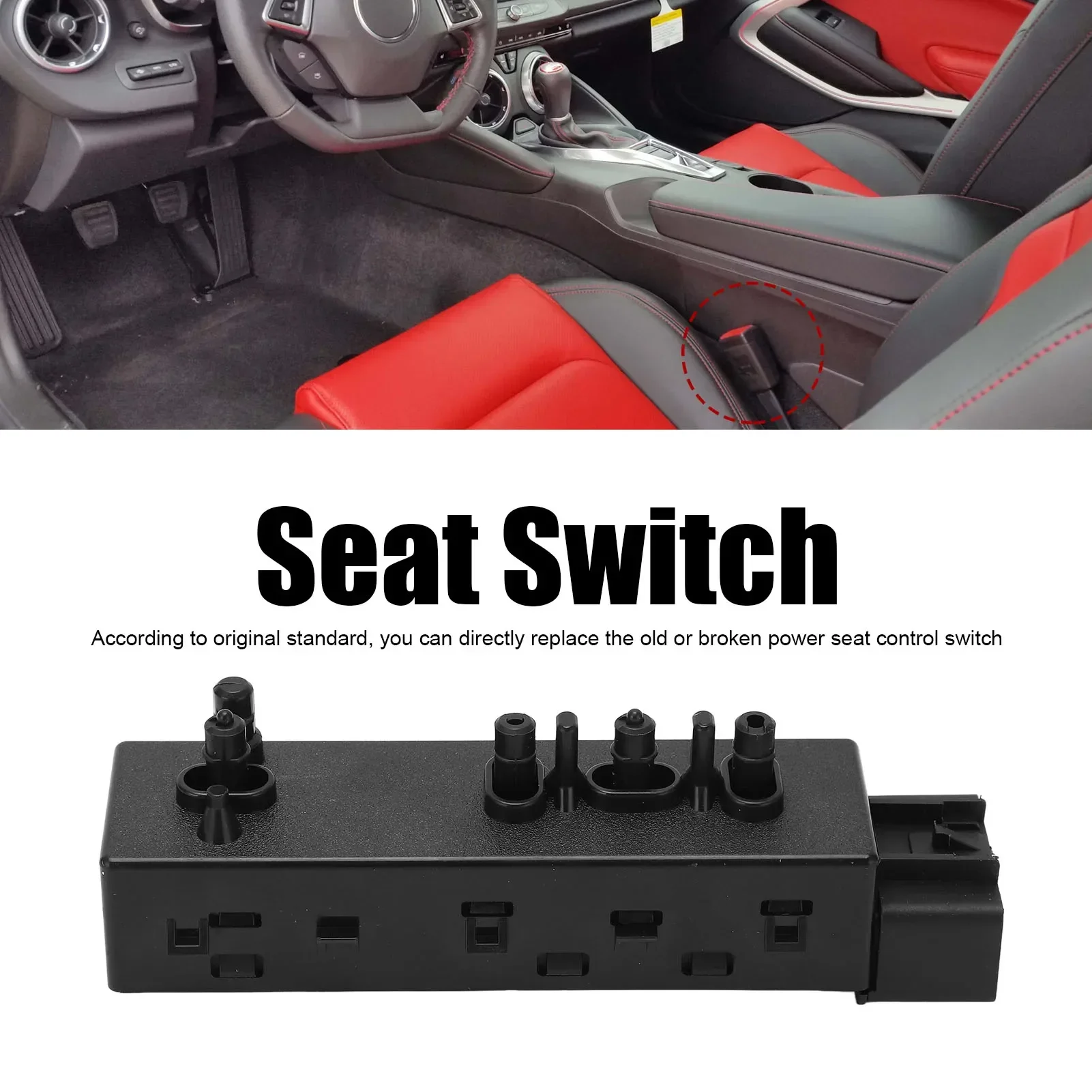 Left Driver Side Seat Control Switch 1S12380 Power Seat Switch Replacement For Cadillac SRX 2010‑2016