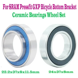 2PCS Ceramic Bearings Wheel Set For SRAM Pressfit GXP Bicycle Bottom Bracket Repair MR22237 MR2437H8 24*37*8mm 22.2*37*8*11.5mm