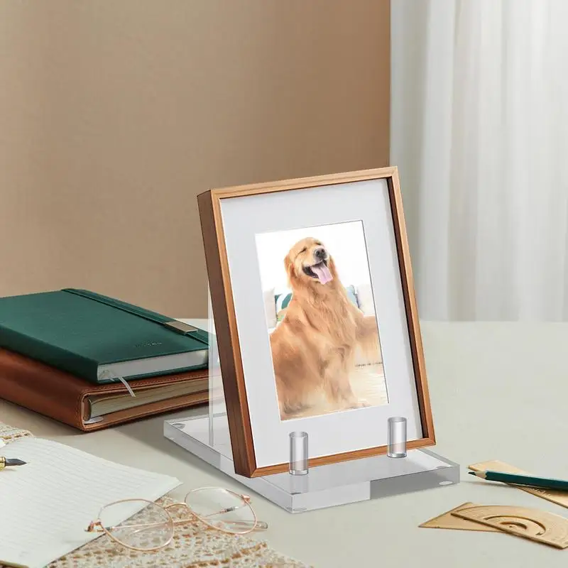 

Acrylic Book Holder Acrylic Photo Frame Stand Desk Accessories Multifunctional Collectibles Storage Rack For Album Phone