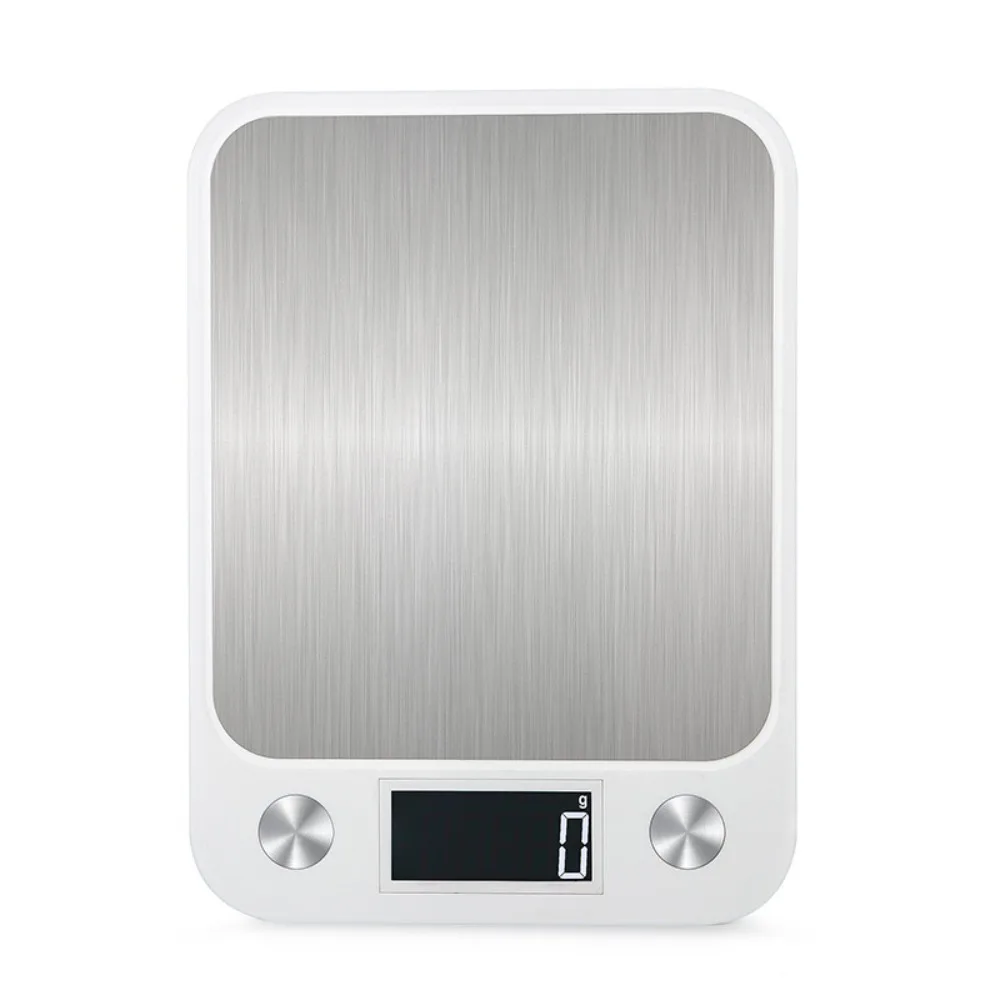

Stainless Steel Electronic Kitchen Scale Rechargeable LED Display Baking Scales Convertible Units Thin Digital Scales Seasonings