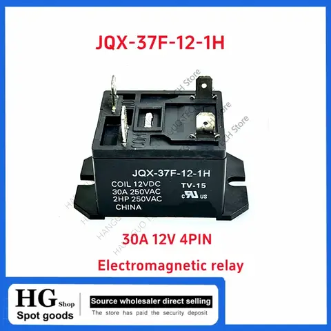 Original HF37F JQX-37F-12-1H 30A 12V 4pin set of normally open air conditioning relays