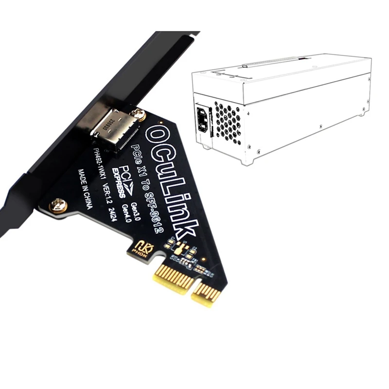 Pcie 4.0 X1 To Oculink SFF8611/8612 Expansion Card To SFF-8639 U.2 SSD For External Graphics Card For Win/Linux