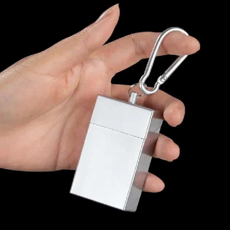 Mini Schublade Box Aschenbecher Kreative Tragbare Mit Schlüssel Kette Karabiner Metall Outdoor Aschenbecher Tasche Aschenbecher