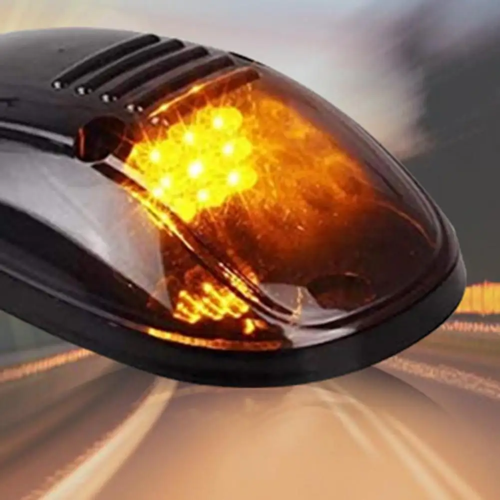 Solar Cab Lights for Trucks Solar Powered Cab Lights Wireless Cab Lights for Truck with Vibration Sensor No Drill Roof Marker