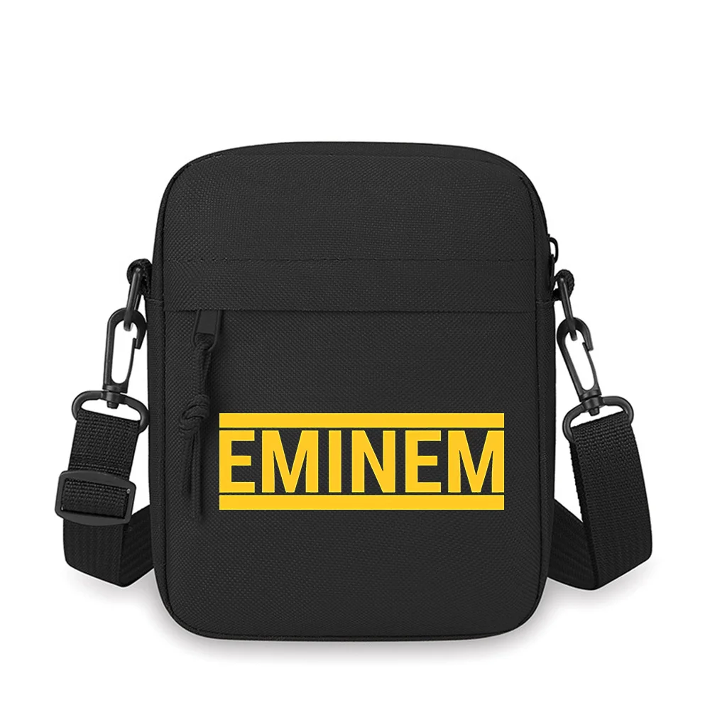 Eminem music brand bold yellow Men Crossbody Bag Single Shoulder Women Cartoon Anime Film Printing Design Unisex