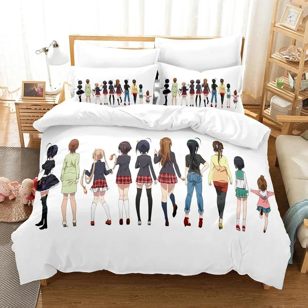 

Anime Love Chunibyo Other Delusions Rikka Bedding Set 3D Printed Suitable for Bedroom Duvet Cover Set With Pillowcases Kids Home