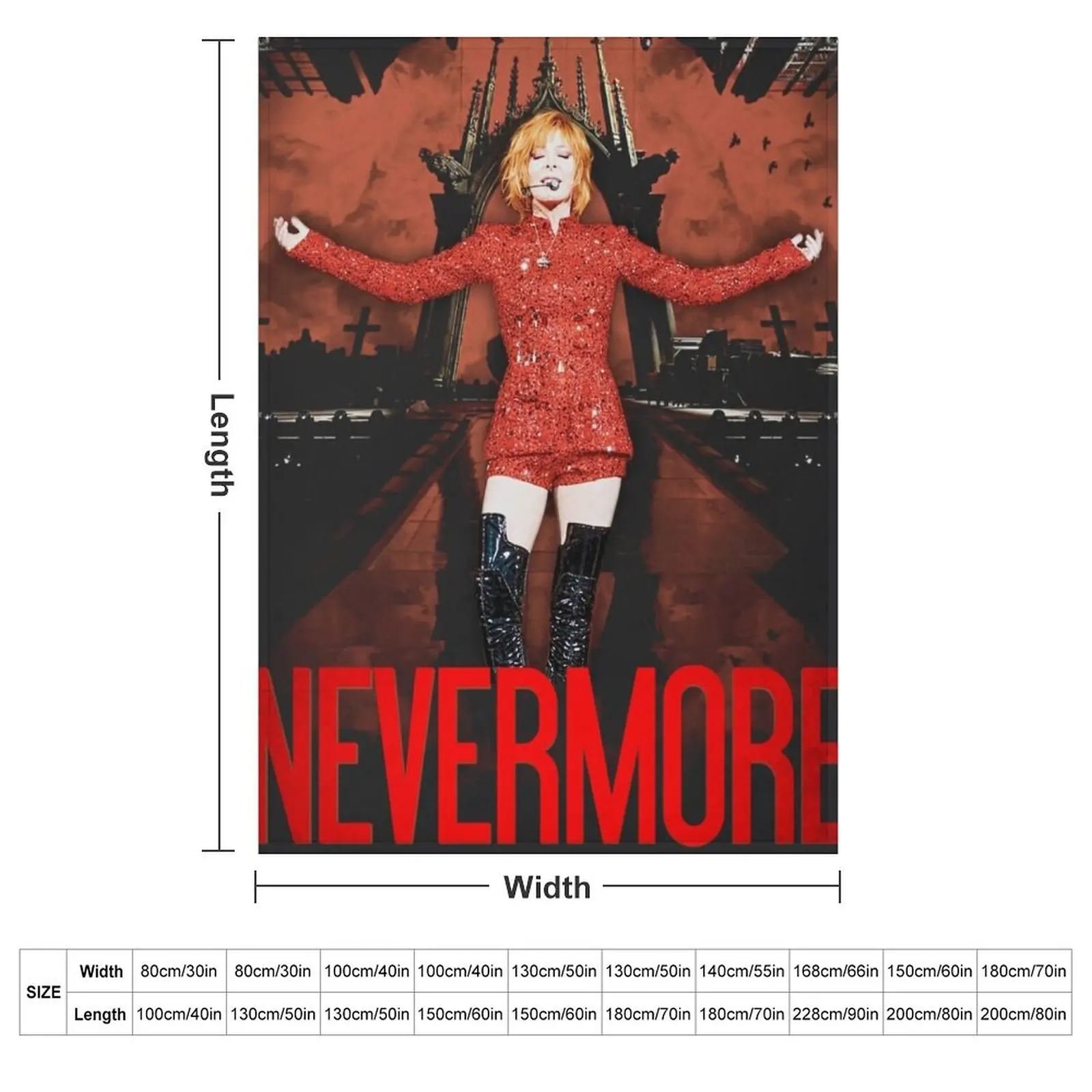 Mylene Farmer Nevermore Poster 2024 Throw Blanket For Baby Beach Decorative Throw Quilt Furry Beautifuls Blankets