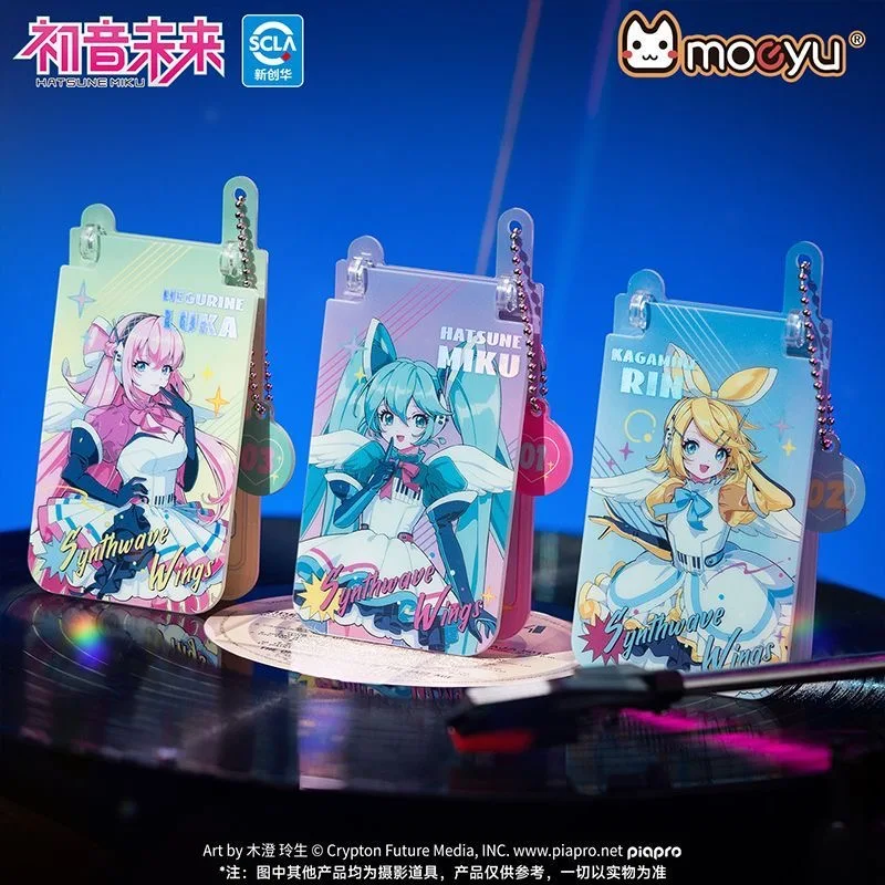 moeyu-初音ミク化粧鏡アクリルポケットペンダントボーカロイドコスプレリンルカポータブル折りたたみミラーおもちゃバッグアクセサリー