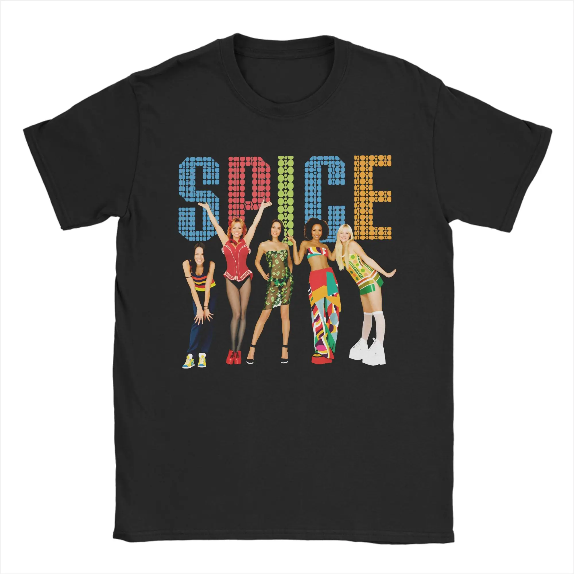 Camiseta SPICE GIRLS WORLD TOUR, camisetas modernas y geniales de manga corta Y2K, camisetas divertidas de verano 100% algodón, camisetas extragrandes