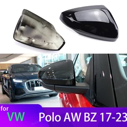 Replacement Carbon Fiber Look Black Rearview Side Mirror cover Caps for VW Volkswagen Polo AW BZ 2017-2023