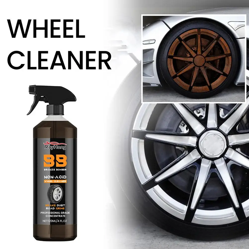 120ml Wheel Spray Wheel Paint Iron Remover Automobile Tires Cleaner Auto Detail Chemmical Car Care Wheel Brake Dust Remover
