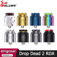 Original Hellvape Drop Dead 2 RDA Tank Postless Building Deck Dual Coil 810 Drip Tip 24mm Electronic Cigarette Atomizer Vape