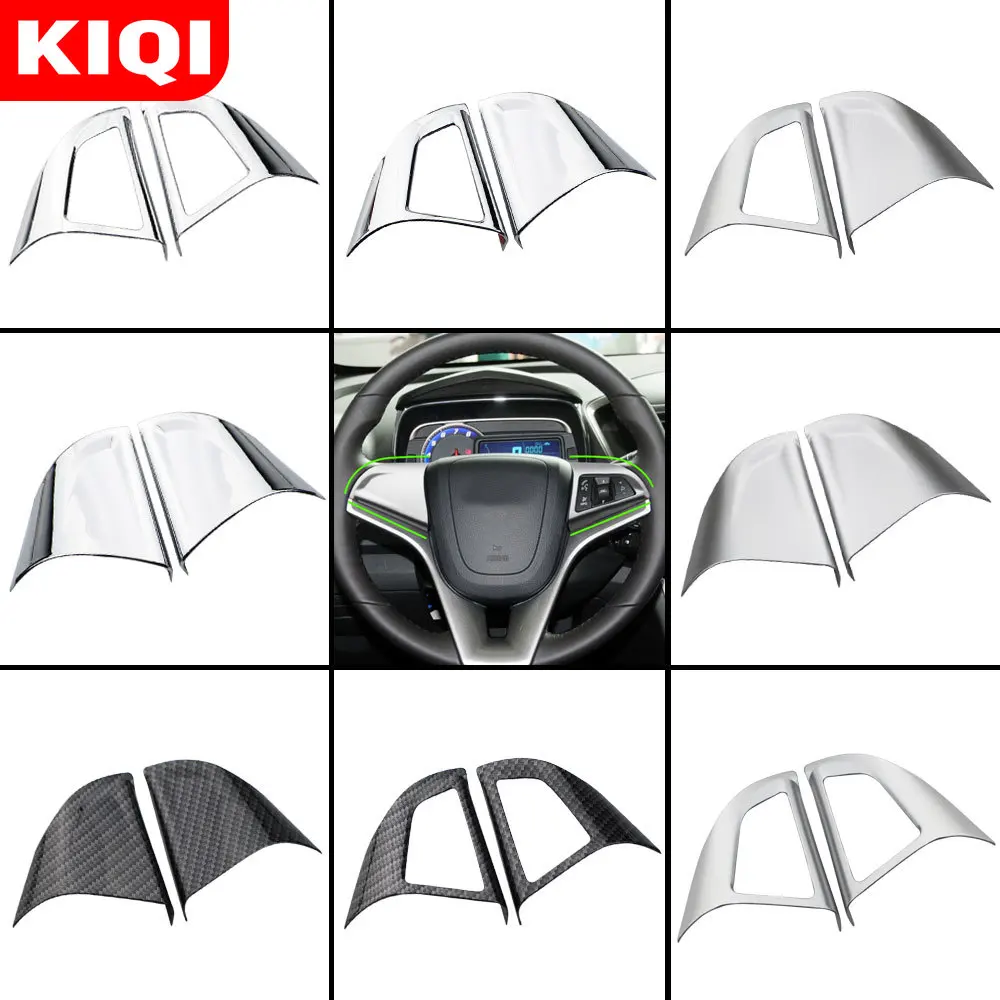 Car Chrome Steering Wheel Protective Cover Trim Car Sticker for Chevrolet Cruze Sedan Hatchback 2009 - 2015 Trax