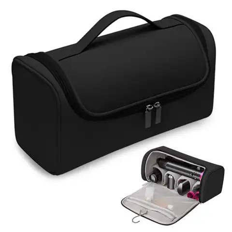 Travel Storage Case Organizer Compatible with Dyson Airwrap, Hair Dryer,4 Curling Barrels, 2 Smoothing Brushes, Volumizing Brush