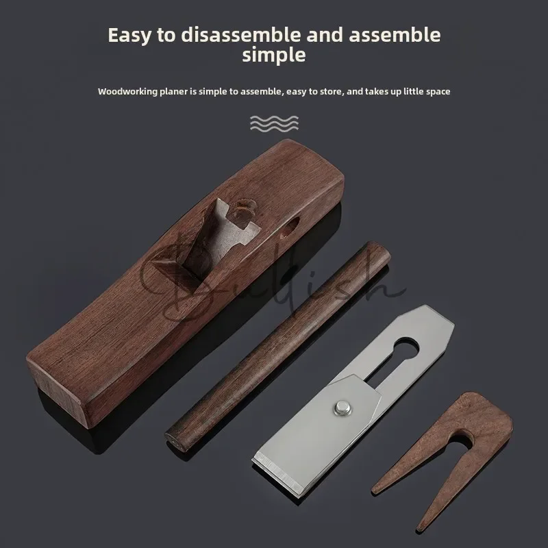 Carpinteiro mão push ferramenta carpinteiro pequena plaina lâmina push plaina luban plaina mogno ébano