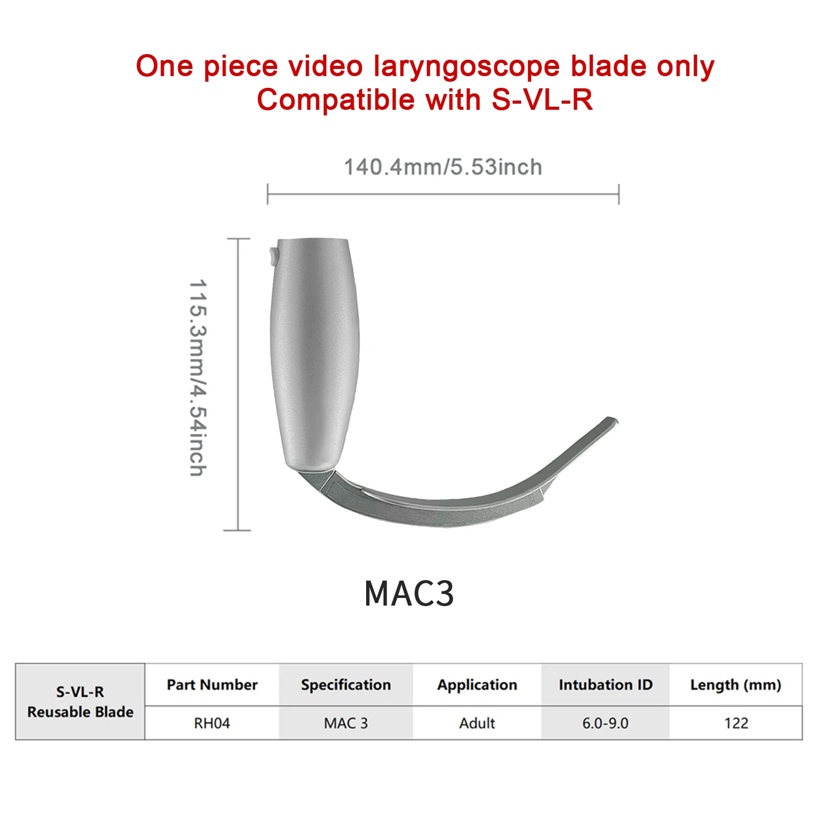 Sensorendo One Piece Video Laryngoscope (DH01/MIL0/MIL1/MAC1/MAC2/MAC3/MAC4/D-Blade) Optional for Anesthesia Intubation